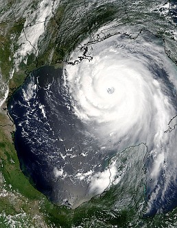 Statellite image of Huricane Katrina